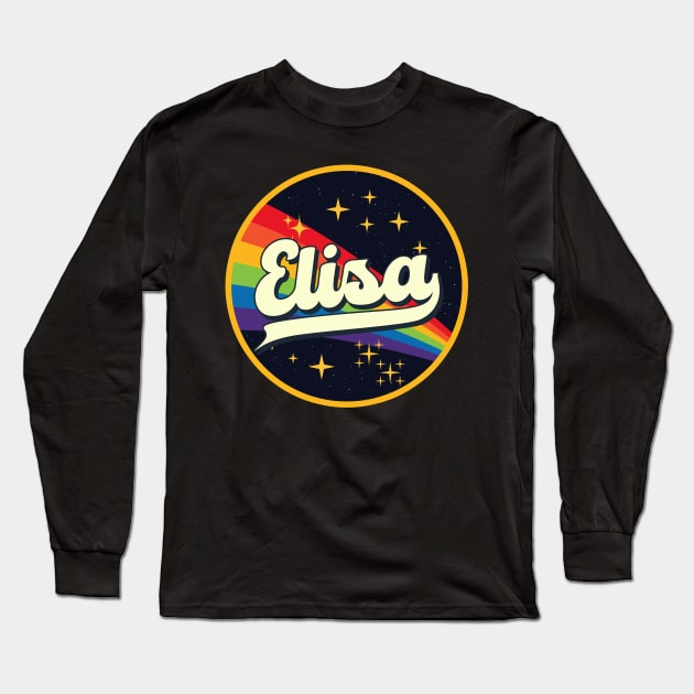 Elisa // Rainbow In Space Vintage Style Long Sleeve T-Shirt by LMW Art